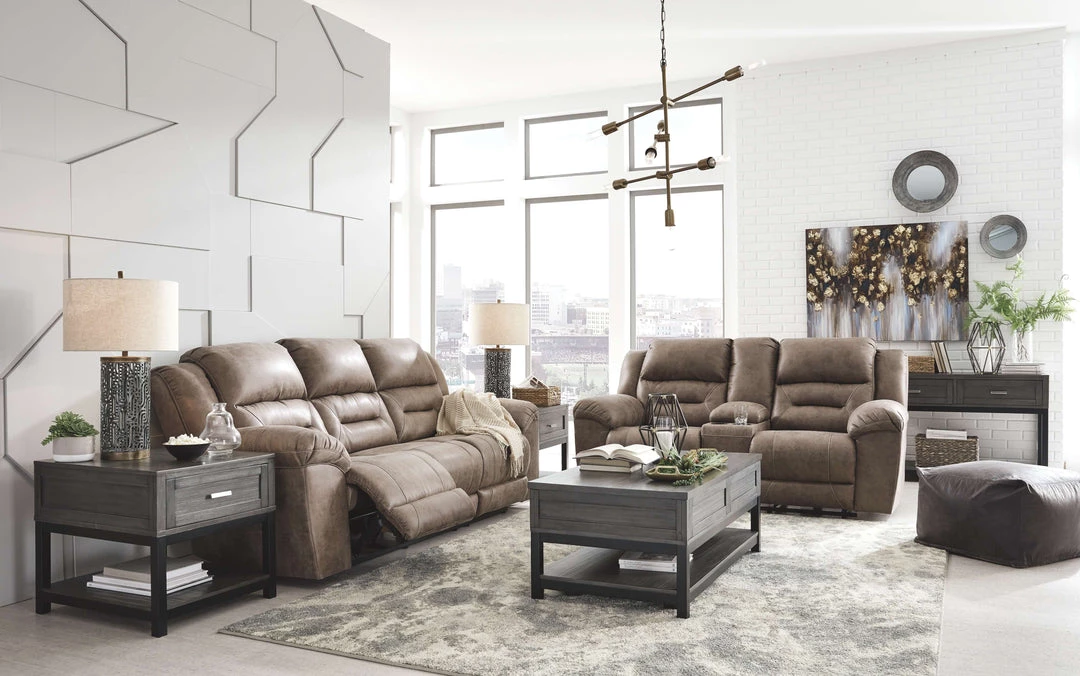 Signature Design By Ashley® Stoneland - Reclining Power Sofa, Double Reclining Power Loveseat With Console 3 Signature Design By Ashley® Stoneland - Reclining Power Sofa, Double Reclining Power Loveseat With Console