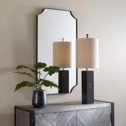 Uttermost Lennox Black Scalloped Corner Mirror Accessories 9 Uttermost Lennox Black Scalloped Corner Mirror Accessories