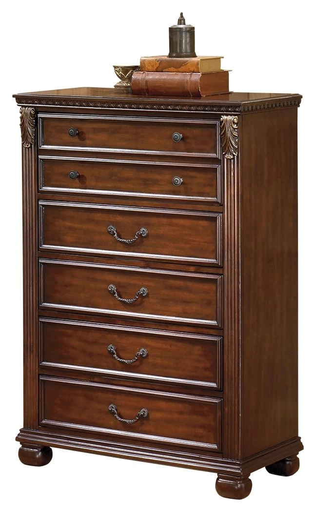 Ashley Furniture Chests Leahlyn - Warm Brown - Five Drawer Chest 3 Ashley Furniture Chests Leahlyn - Warm Brown - Five Drawer Chest