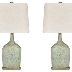 Ashley Furniture Accessories Maribeth - Sage - Paper Table Lamp (2/cn)