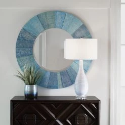Accessories Uttermost Isle Aqua Round Mirror