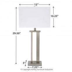 Ashley Furniture Accessories Aniela - Premium Finish - Metal Table Lamp (2/CN)