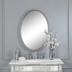 Accessories Uttermost Sherise Brushed Nickel Oval Mirror