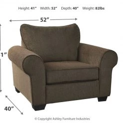 Ashley Furniture Nesso - Walnut - Chair And A Half