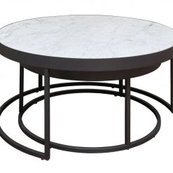Signature Design By Ashley® Windron - Black/white - Nesting Cocktail Tables (2/cn)