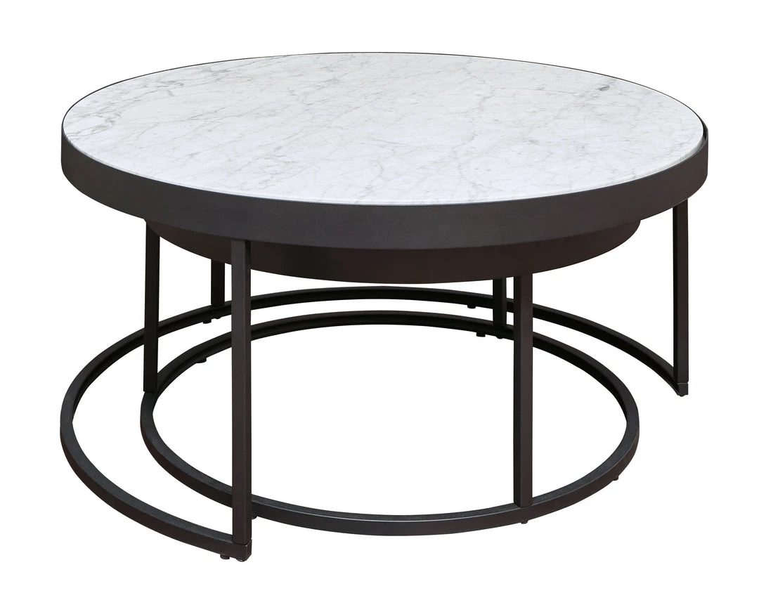 Signature Design By Ashley® Windron - Black/white - Nesting Cocktail Tables (2/cn) 3 Signature Design By Ashley® Windron - Black/white - Nesting Cocktail Tables (2/cn)