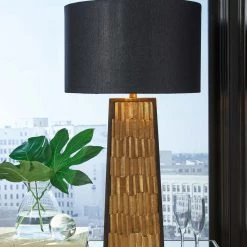 Ashley Furniture Accessories Dairson - Black/gold Finish - Poly Table Lamp (1/cn)