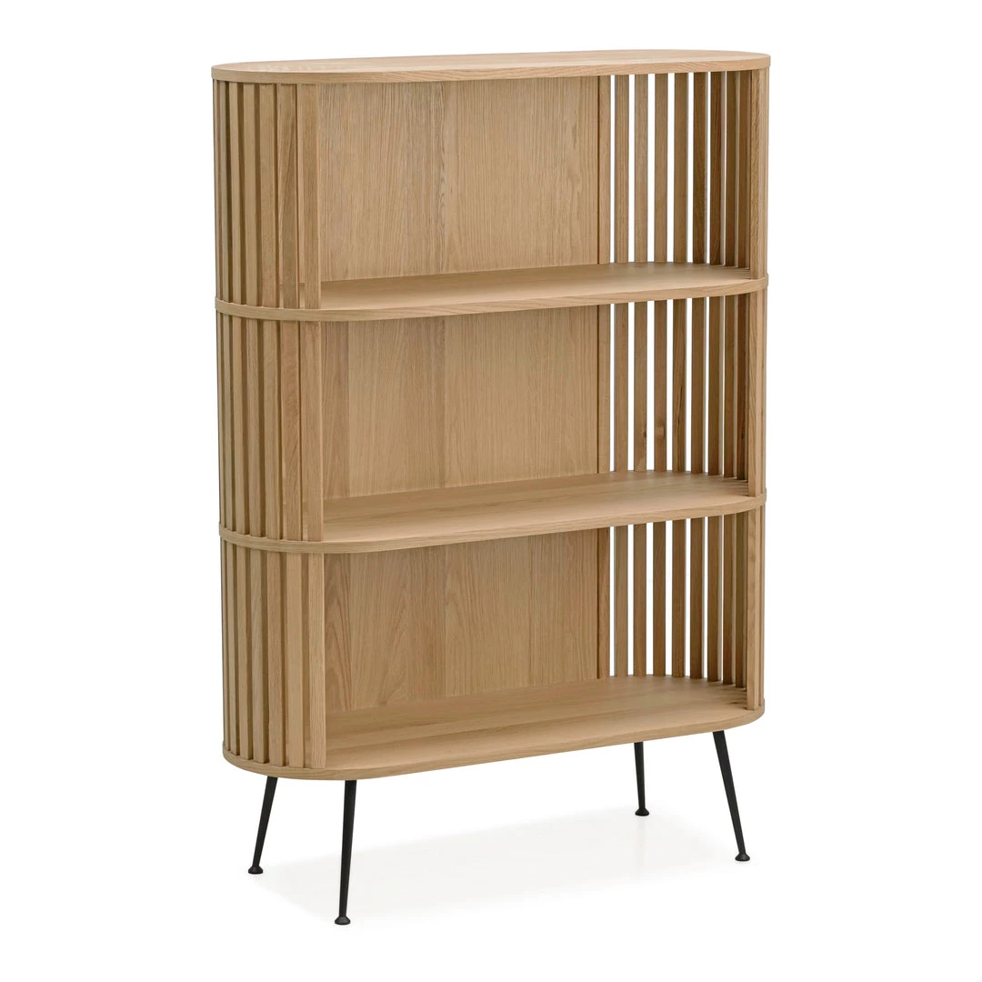 Moe's Home Collection Henrich Oak Bookshelf White Oil 7 Moe's Home Collection Henrich Oak Bookshelf White Oil