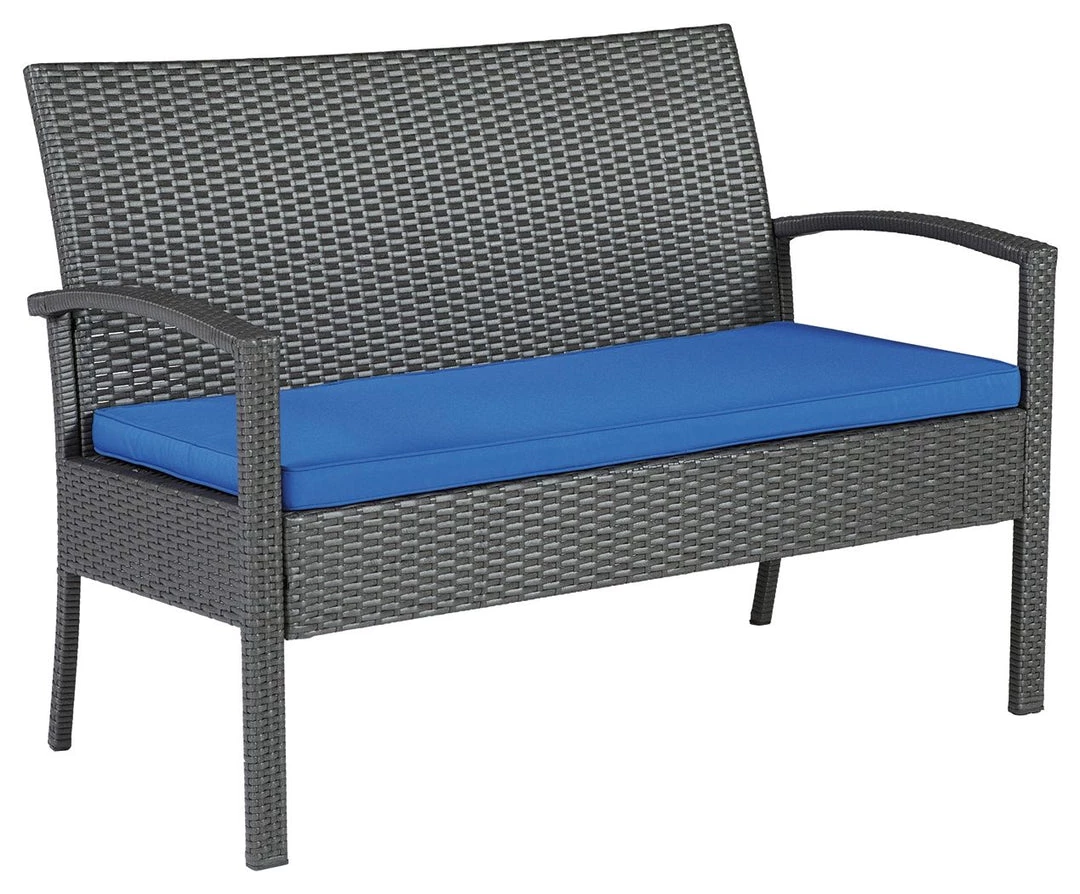 Signature Design By Ashley® Outdoor Sets Alina - Gray/blue - Love/chairs/table Set (4/cn) 7 Signature Design By Ashley® Outdoor Sets Alina - Gray/blue - Love/chairs/table Set (4/cn)