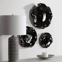 Accessories Uttermost Abella Black Ceramic Wall Decor, S/3 14 Accessories Uttermost Abella Black Ceramic Wall Decor, S/3