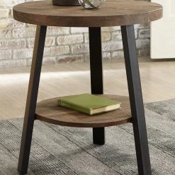 Ashley Furniture Chanzen - Brown/black - Round End Table Tables