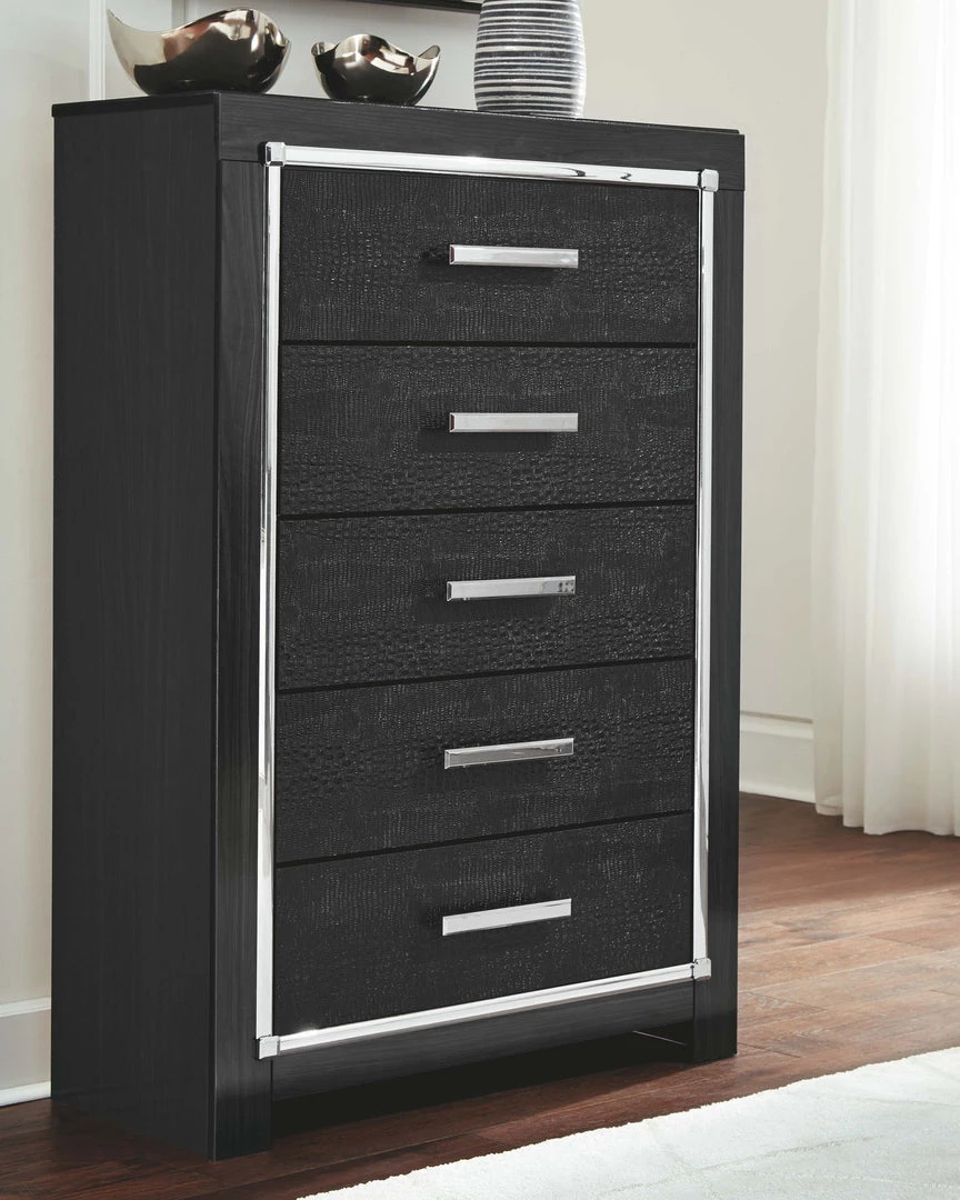 Ashley Furniture Kaydell - Black - Five Drawer Chest 7 Ashley Furniture Kaydell - Black - Five Drawer Chest