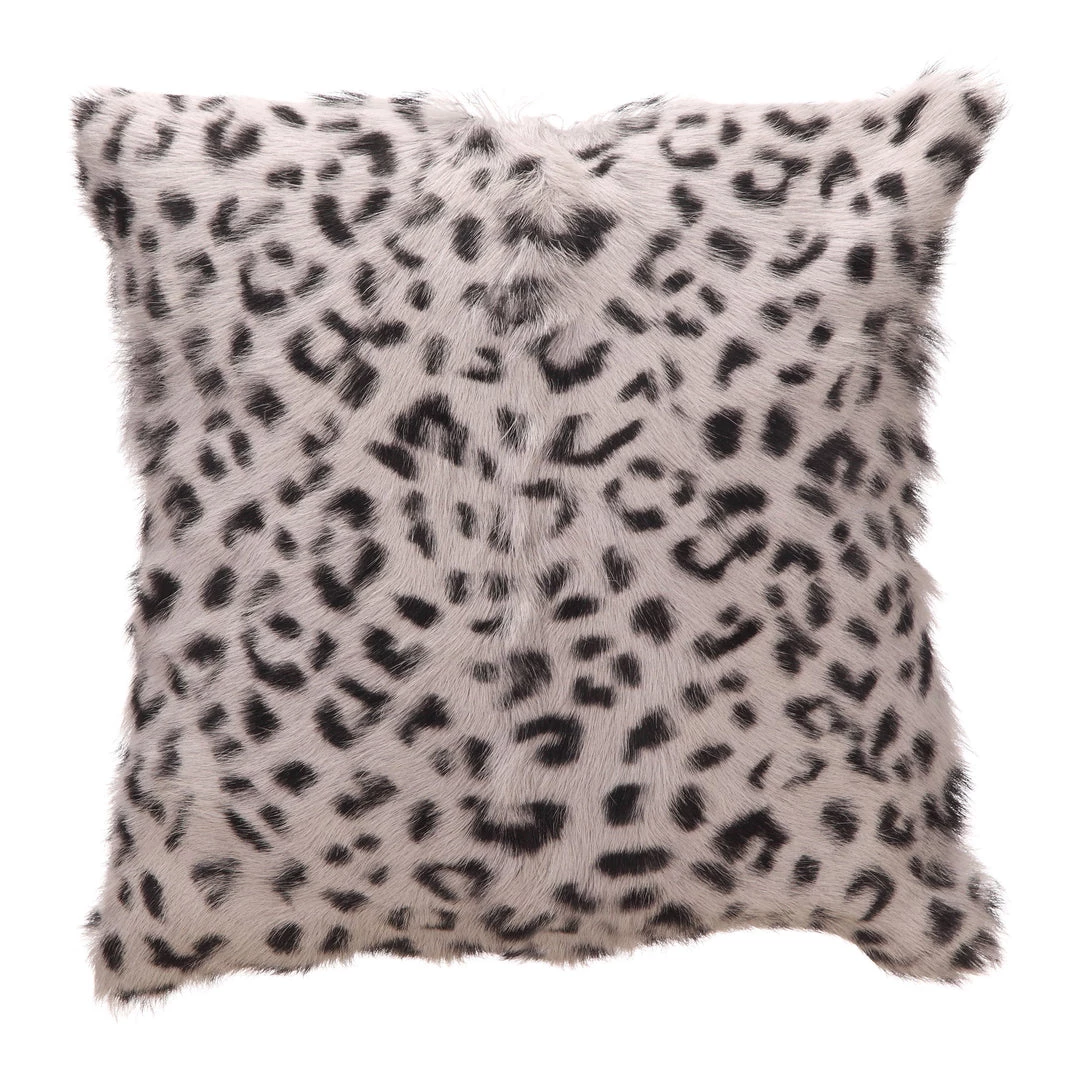 Moe's Home Collection Spotted Goat Fur Pillow Grey Leopard Accessories 3 Moe's Home Collection Spotted Goat Fur Pillow Grey Leopard Accessories