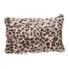 Moe's Home Collection Accessories Goat Fur Bolster Spotted Brown Leopard
