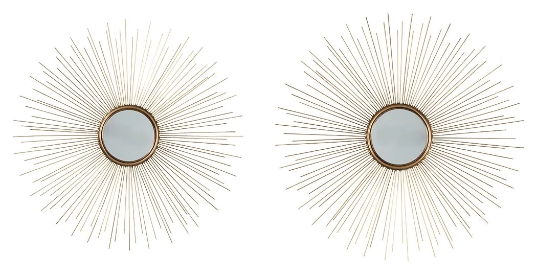 Ashley Furniture Accessories Doniel - Antique Gold Finish - Accent Mirror Set (2/cn) 3 Ashley Furniture Accessories Doniel - Antique Gold Finish - Accent Mirror Set (2/cn)