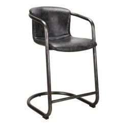 Moe's Home Collection Stools Freeman Counter Stool Onyx Black Leather -m2 9 Moe's Home Collection Stools Freeman Counter Stool Onyx Black Leather -m2