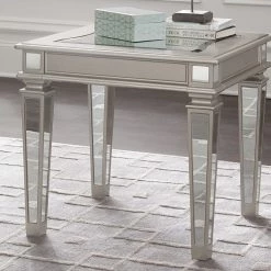 Ashley Furniture Tessani - Silver - Rectangular End Table Tables 12 Ashley Furniture Tessani - Silver - Rectangular End Table Tables
