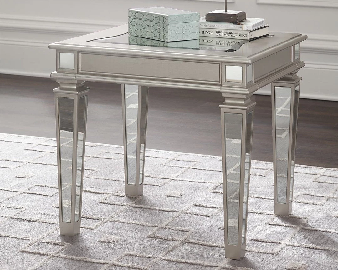Ashley Furniture Tessani - Silver - Rectangular End Table Tables 6 Ashley Furniture Tessani - Silver - Rectangular End Table Tables