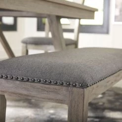 Ashley Furniture Aldwin - Dark Gray - Upholstered Bench