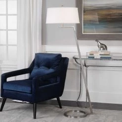 Accessories Uttermost Ordino Modern Nickel Floor Lamp