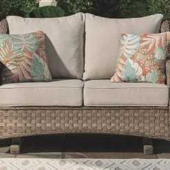 Signature Design By Ashley® Outdoor Sets Clear Ridge - Light Brown - 3 Pc. - Lounge Set 8 Signature Design By Ashley® Outdoor Sets Clear Ridge - Light Brown - 3 Pc. - Lounge Set