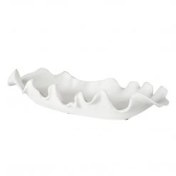 Uttermost Ruffled Feathers Modern White Bowl Table Decor