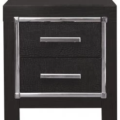 Ashley Furniture Kaydell - Black - Two Drawer Night Stand Nightstands