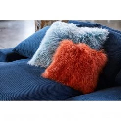 Moe's Home Collection Lamb Fur Pillow Orange