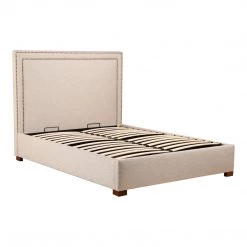 Moe's Home Collection Kenzo Storage Bed King Ecru Beds 16 Moe's Home Collection Kenzo Storage Bed King Ecru Beds