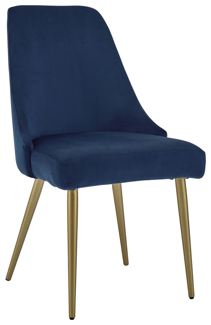 Ashley Furniture Chairs Wynora - Blue/gold Finish - Dining Uph Side Chair (2/cn) 4 Ashley Furniture Chairs Wynora - Blue/gold Finish - Dining Uph Side Chair (2/cn)