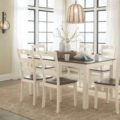 Ashley Furniture Woodanville - Light Brown - Dining Room Table Set (7/cn) 6 Ashley Furniture Woodanville - Light Brown - Dining Room Table Set (7/cn)