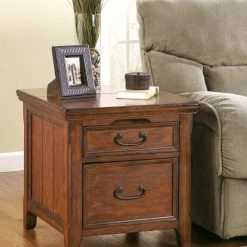 Ashley Furniture Woodboro - Dark Brown - Media End Table