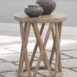 Ashley Furniture Glasslore - Light Grayish Brown - Round End Table Tables 10 Ashley Furniture Glasslore - Light Grayish Brown - Round End Table Tables