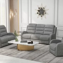 Emerald Home Sofas Power Sofa W / 2 Power Headrest - Grey