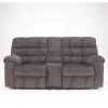 Ashley Furniture Reclining Furniture Acieona - Slate - Dbl Rec Loveseat W/console 2 Ashley Furniture Reclining Furniture Acieona - Slate - Dbl Rec Loveseat W/console