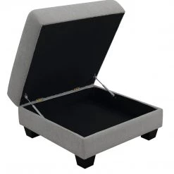 Emerald Home Ottomans Ryder Ottoman, Dove Gray