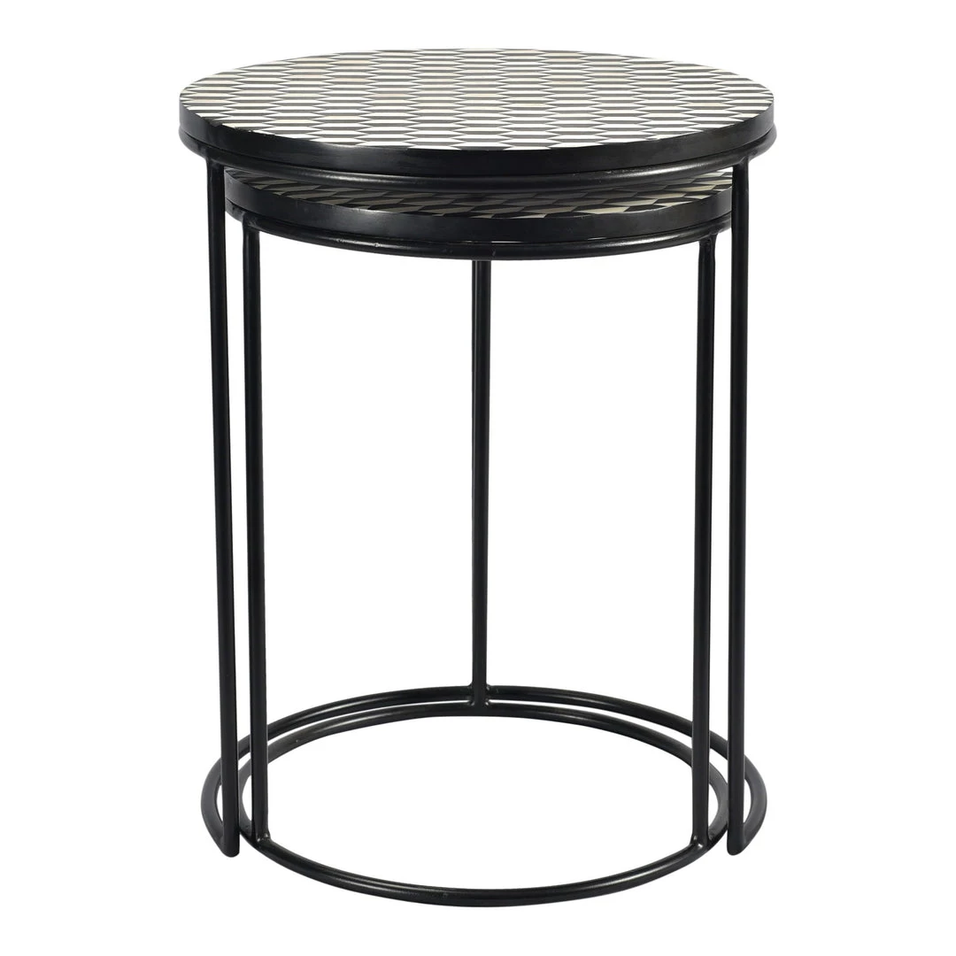 Moe's Home Collection Optic Nesting Tables Set Of 2 3 Moe's Home Collection Optic Nesting Tables Set Of 2