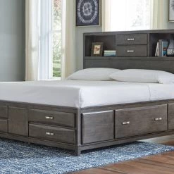 Signature Design By Ashley® Beds Caitbrook - Gray - California Storage Bed With 8 Drawers