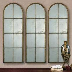 Uttermost Amiel Arched Brown Mirror Accessories