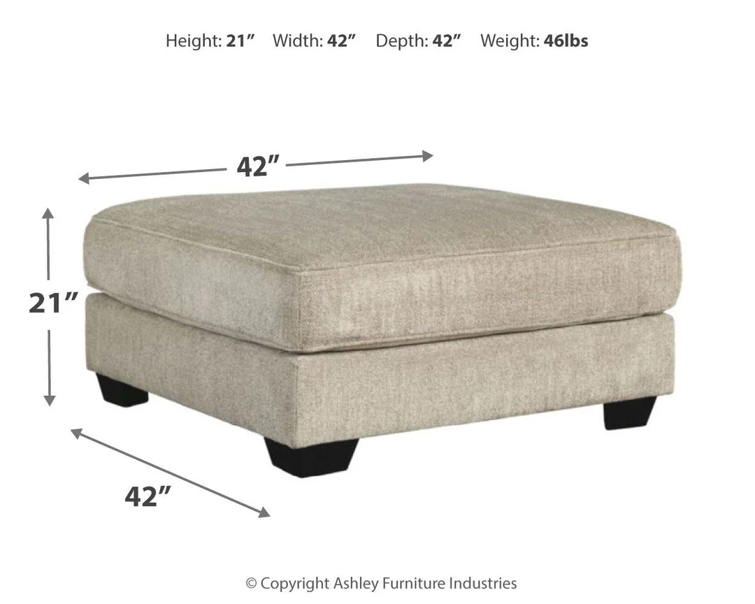Ashley Furniture Ardsley - Pewter - Oversized Accent Ottoman Ottomans 6 Ashley Furniture Ardsley - Pewter - Oversized Accent Ottoman Ottomans