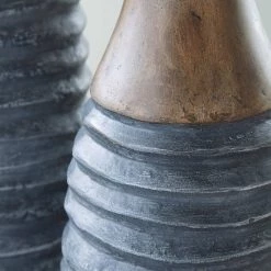 Ashley Furniture Table Decor Blayze - Antique Gray/brown - Vase Set (2/cn)