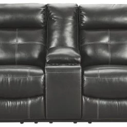 Ashley Furniture Kempten - Black - Dbl Rec Loveseat W/console Reclining Furniture