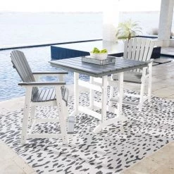 Signature Design By Ashley® Transville - Gray / White - 3 Pc. - Dining Set With Chairs Outdoor Sets