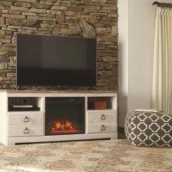Ashley Furniture TV Stands Willowton - TV Stand With Fireplace Option