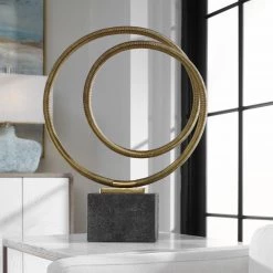 Uttermost Oja Gold Sculpture Table Decor 14 Uttermost Oja Gold Sculpture Table Decor