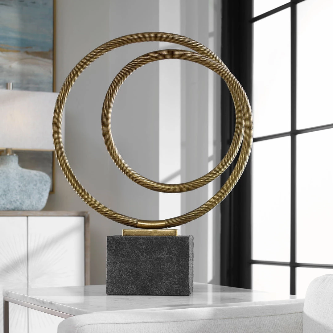 Uttermost Oja Gold Sculpture Table Decor 8 Uttermost Oja Gold Sculpture Table Decor