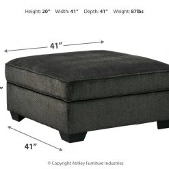 Ashley Furniture Charenton - Charcoal - Ottoman With Storage Ottomans
