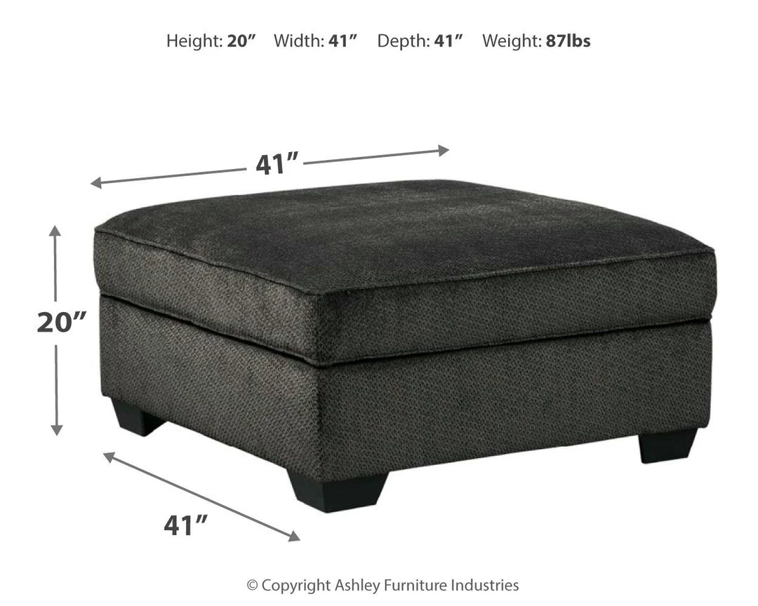 Ashley Furniture Charenton - Charcoal - Ottoman With Storage Ottomans 4 Ashley Furniture Charenton - Charcoal - Ottoman With Storage Ottomans