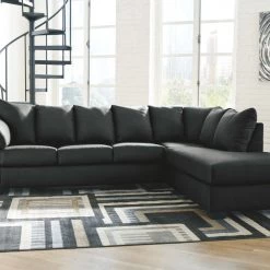 Signature Design By Ashley® Sectionals Darcy - Left Arm Facing Corner Chaise, Right Arm Facing Sofa Sectional