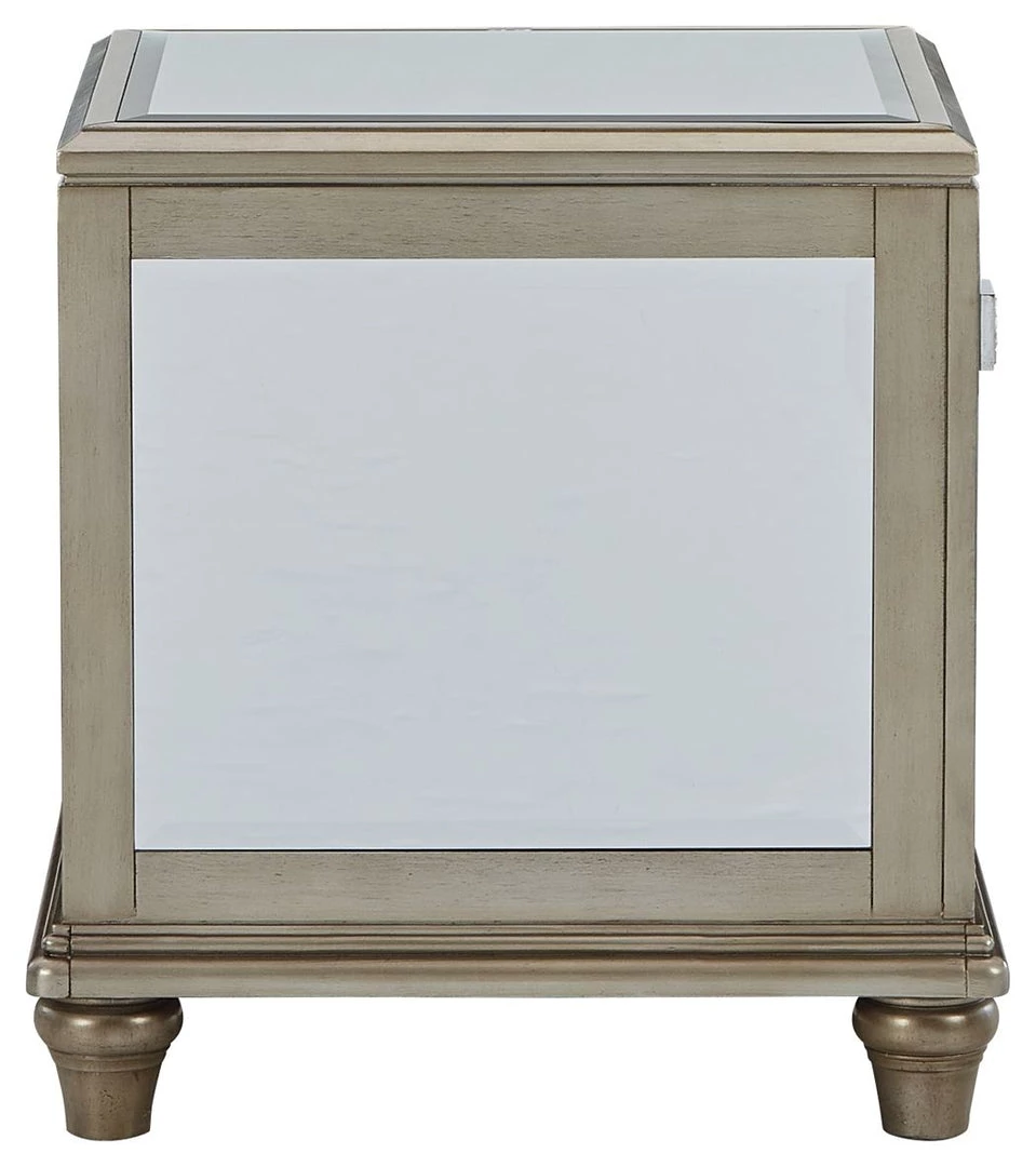 Ashley Furniture Chevanna - Platinum - Rectangular End Table 5 Ashley Furniture Chevanna - Platinum - Rectangular End Table